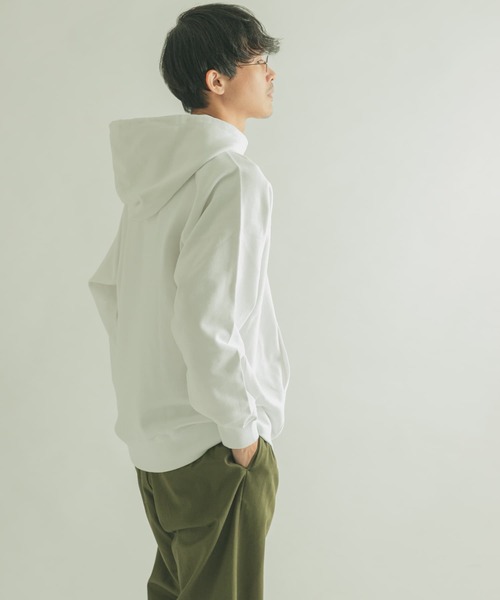 FORK&SPOON（フォークアンドスプーン）の「FORK&SPOON　OE裏毛スウェットフーディー（パーカー・メンズ・ホワイト/ネイビー/オレンジ・4/5）」の12枚目の写真