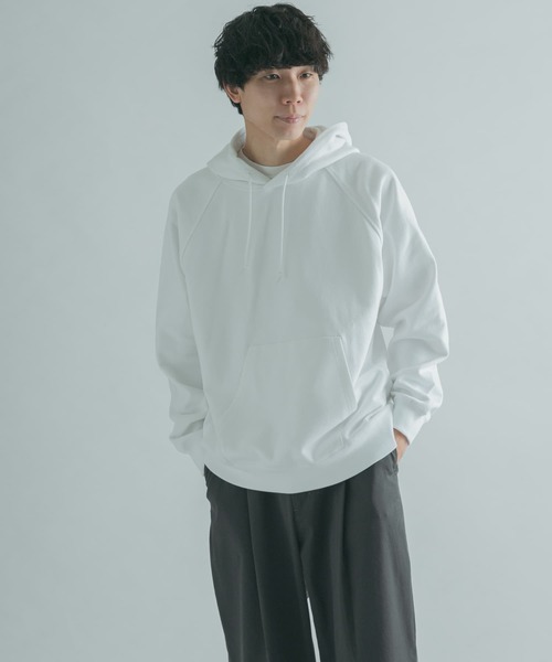 FORK&SPOON（フォークアンドスプーン）の「FORK&SPOON　OE裏毛スウェットフーディー（パーカー・メンズ・ホワイト/ネイビー/オレンジ・4/5）」の14枚目の写真