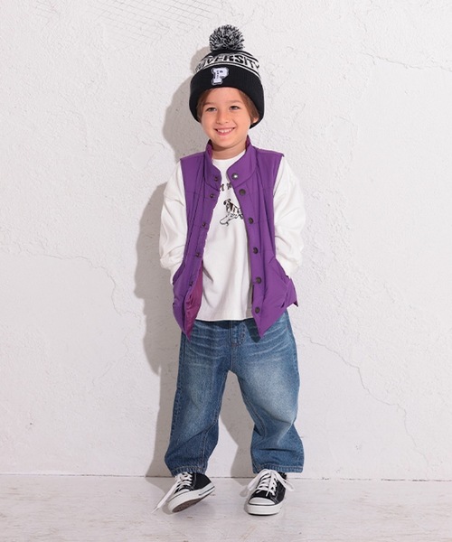 Ocean&Ground（オーシャン&グラウンド）の「ハーフ&ハーフデニムパンツ（80～140cm）（デニムパンツ・キッズ・ライトブルー/ブルー・90/100/110/120/80/130/95/140）」の6枚目の写真