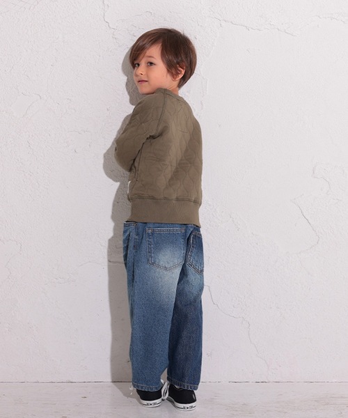 Ocean&Ground（オーシャン&グラウンド）の「ハーフ&ハーフデニムパンツ（80～140cm）（デニムパンツ・キッズ・ライトブルー/ブルー・90/100/110/120/80/130/95/140）」の8枚目の写真