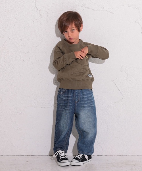 Ocean&Ground（オーシャン&グラウンド）の「ハーフ&ハーフデニムパンツ（80～140cm）（デニムパンツ・キッズ・ライトブルー/ブルー・90/100/110/120/80/130/95/140）」の7枚目の写真