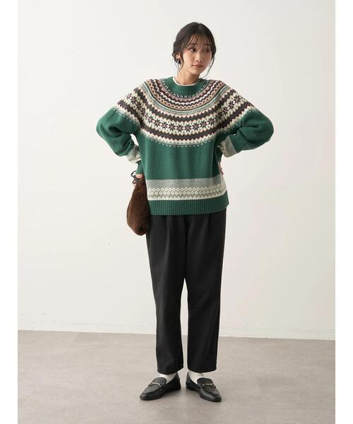 CRAFT STANDARD BOUTIQUE（クラフトスタンダードブティック）の「ツイルタックパンツ　＊（スラックス・レディース・バーガンディー/グリーン/モカ/マスタード/ブラック・FREE）」の19枚目の写真