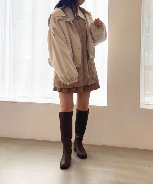 MAJESTIC LEGON(マジェスティックレゴン)の「マルチwayショートマンパ(その他アウター・レディース・ブラック/グレー/アイボリー・SMALL/MEDIUM)」の10枚目の写真