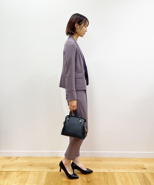 index(インデックス)の「セットアップ対応 DELEGANT ポンチテーパードパンツ【WEB限定アイテム/洗濯機洗い可】(その他パンツ・レディース・チャコールグレー/ブラック/ブラック系/ネイビー/ライトグレー・40/38/36/42)」の10枚目の写真