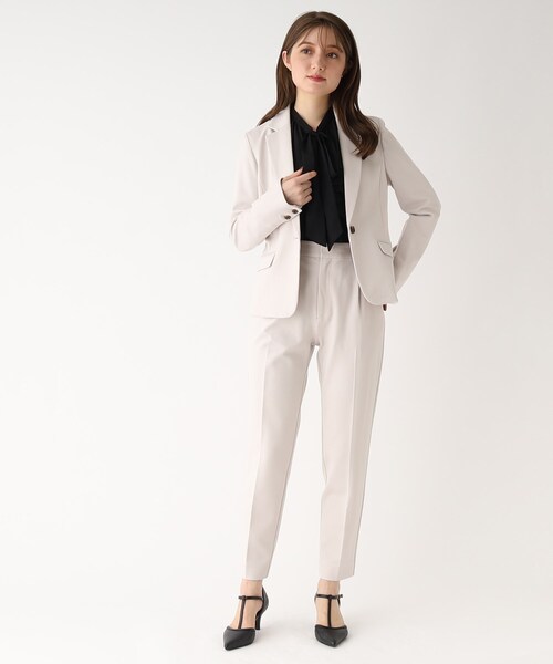 index(インデックス)の「セットアップ対応 DELEGANT ポンチテーパードパンツ【WEB限定アイテム/洗濯機洗い可】(その他パンツ・レディース・チャコールグレー/ブラック/ブラック系/ネイビー/ライトグレー・40/38/36/42)」の15枚目の写真