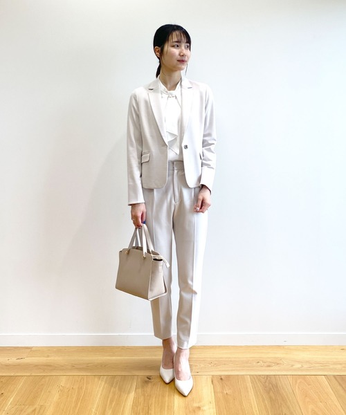 index(インデックス)の「セットアップ対応 DELEGANT ポンチテーパードパンツ【WEB限定アイテム/洗濯機洗い可】(その他パンツ・レディース・チャコールグレー/ブラック/ブラック系/ネイビー/ライトグレー・40/38/36/42)」の6枚目の写真