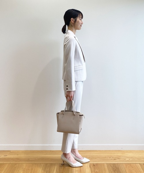 index(インデックス)の「セットアップ対応 DELEGANT ポンチテーパードパンツ【WEB限定アイテム/洗濯機洗い可】(その他パンツ・レディース・チャコールグレー/ブラック/ブラック系/ネイビー/ライトグレー・40/38/36/42)」の7枚目の写真