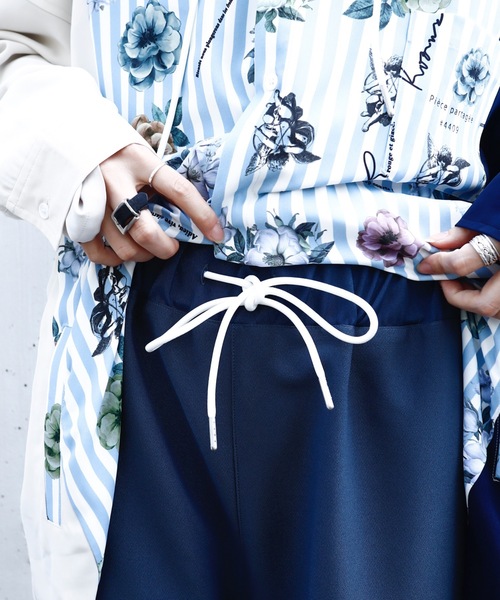 rovtski(ロフトスキー)の「SHARE ROOMSRIB ROOM PANT/シェアルーム リブルームパンツ(カーゴパンツ・レディース・ネイビー/ブルー・FREE)」の12枚目の写真