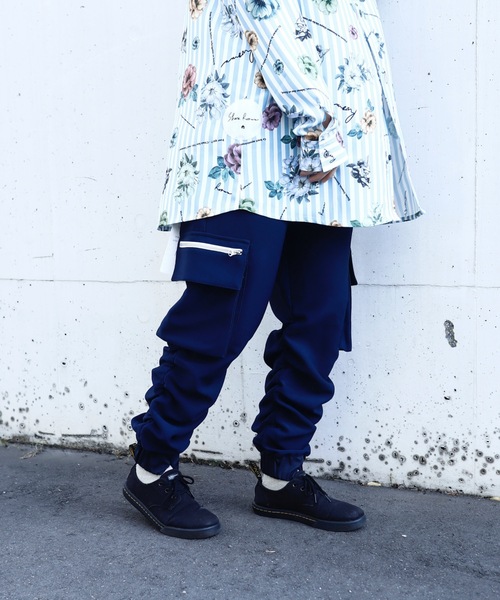 rovtski(ロフトスキー)の「SHARE ROOMSRIB ROOM PANT/シェアルーム リブルームパンツ(カーゴパンツ・レディース・ネイビー/ブルー・FREE)」の21枚目の写真