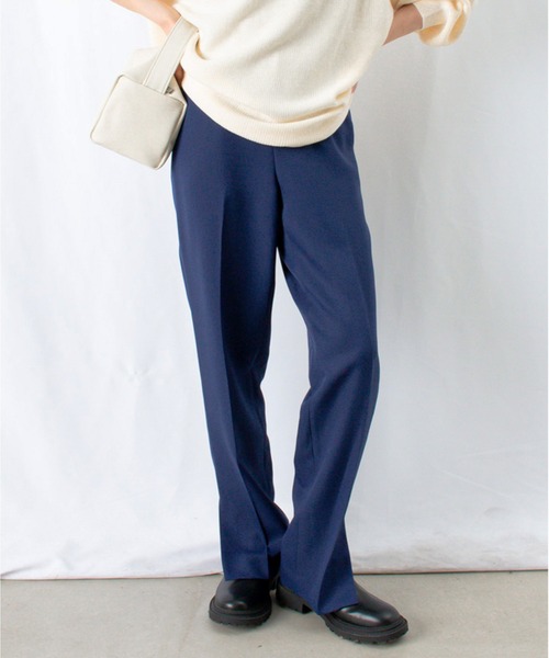 LUCA/LADY LUCK LUCA(ルカ/レディラックルカ)の「LC/LLL パウダースリットテーパードパンツ(スラックス・レディース・ダークブルー/ライトグレー・36(S)/38(M))」の3枚目の写真