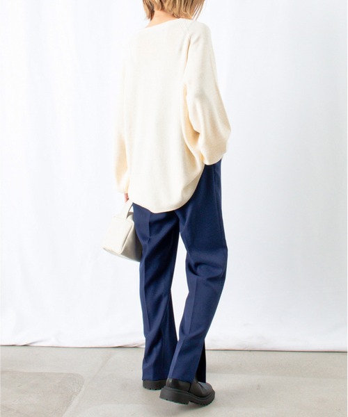 LUCA/LADY LUCK LUCA(ルカ/レディラックルカ)の「LC/LLL パウダースリットテーパードパンツ(スラックス・レディース・ダークブルー/ライトグレー・36(S)/38(M))」の10枚目の写真