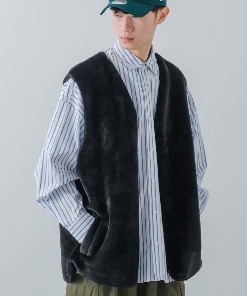 improves（インプローブス）の「オーバーサイズ ファーベスト（ベスト・メンズ・ブラック/ブラウン・LARGE/MEDIUM）」の2枚目の写真