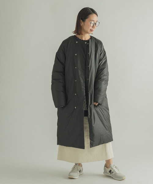 FORK&SPOON（フォークアンドスプーン）の「FORK&SPOON　Soronaステッチレスコート（その他アウター・レディース・カーキ/ブラック・1）」の7枚目の写真