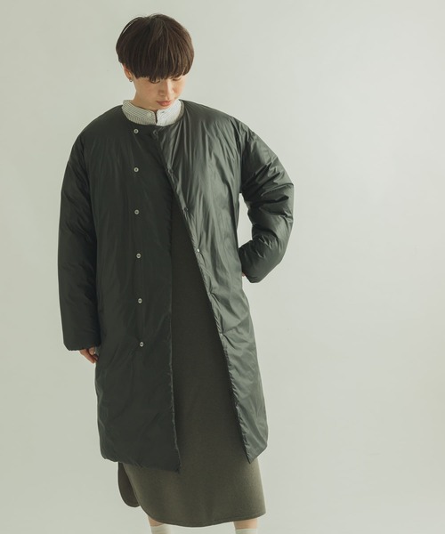 FORK&SPOON（フォークアンドスプーン）の「FORK&SPOON　Soronaステッチレスコート（その他アウター・レディース・カーキ/ブラック・1）」の11枚目の写真