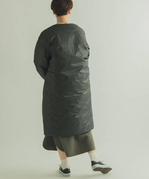 FORK&SPOON（フォークアンドスプーン）の「FORK&SPOON　Soronaステッチレスコート（その他アウター・レディース・カーキ/ブラック・1）」の12枚目の写真