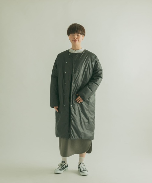 FORK&SPOON（フォークアンドスプーン）の「FORK&SPOON　Soronaステッチレスコート（その他アウター・レディース・カーキ/ブラック・1）」の13枚目の写真