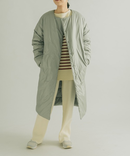 FORK&SPOON（フォークアンドスプーン）の「FORK&SPOON　Soronaステッチレスコート（その他アウター・レディース・カーキ/ブラック・1）」の14枚目の写真