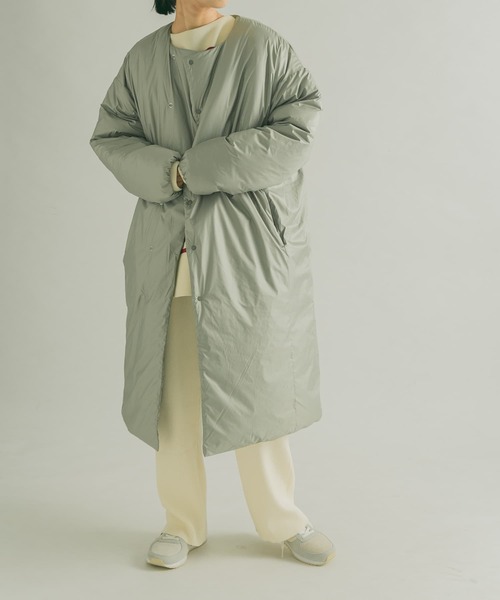 FORK&SPOON（フォークアンドスプーン）の「FORK&SPOON　Soronaステッチレスコート（その他アウター・レディース・カーキ/ブラック・1）」の15枚目の写真