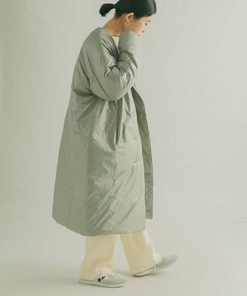 FORK&SPOON（フォークアンドスプーン）の「FORK&SPOON　Soronaステッチレスコート（その他アウター・レディース・カーキ/ブラック・1）」の16枚目の写真