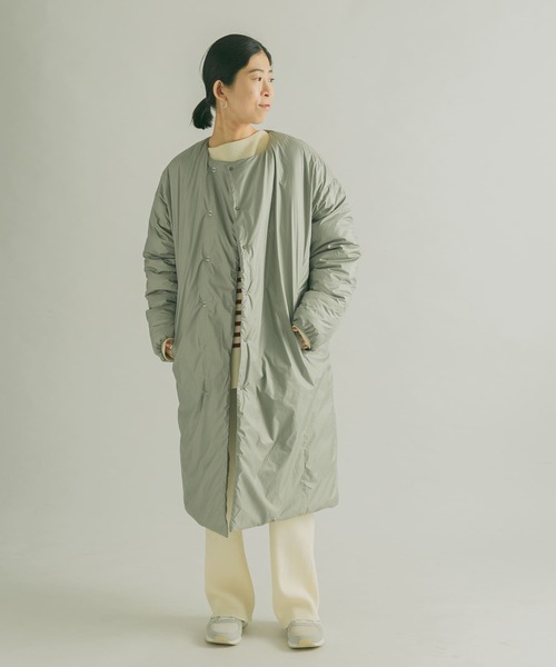 FORK&SPOON（フォークアンドスプーン）の「FORK&SPOON　Soronaステッチレスコート（その他アウター・レディース・カーキ/ブラック・1）」の19枚目の写真