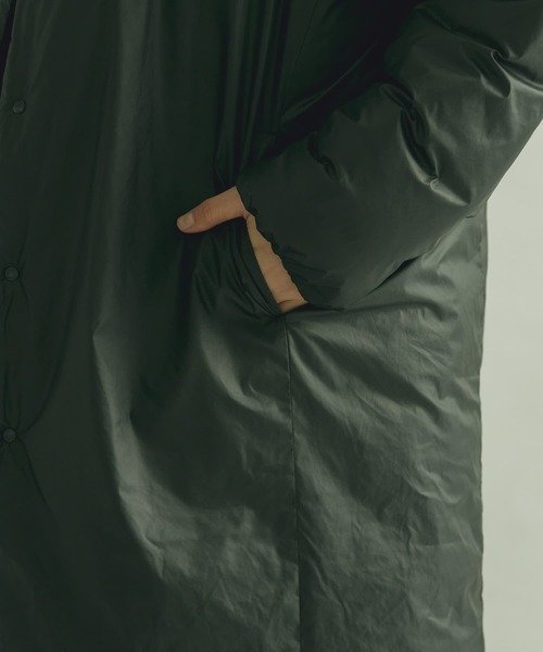 FORK&SPOON（フォークアンドスプーン）の「FORK&SPOON　Soronaステッチレスコート（その他アウター・レディース・カーキ/ブラック・1）」の21枚目の写真