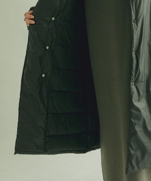 FORK&SPOON（フォークアンドスプーン）の「FORK&SPOON　Soronaステッチレスコート（その他アウター・レディース・カーキ/ブラック・1）」の22枚目の写真