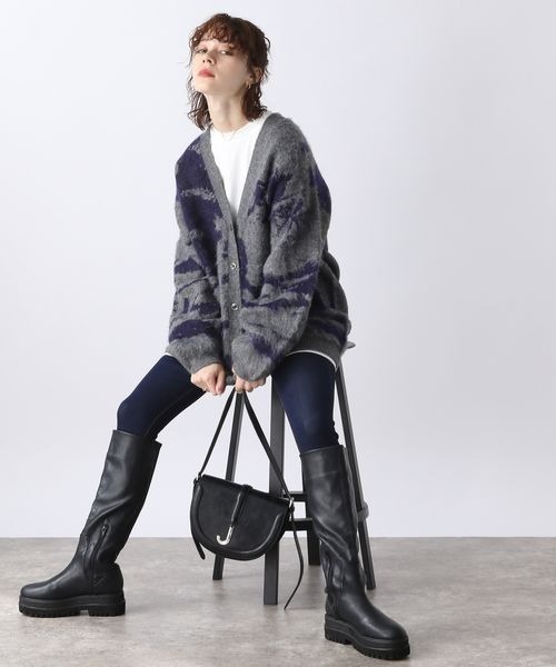 JEANASIS（ジーナシス）の「5GFoggyキモウVカーディガン/173810（カーディガン/ボレロ・レディース・ブラック系その他/グレー系その他/ベージュ系その他/ブルー系その他・FREE）」の9枚目の写真