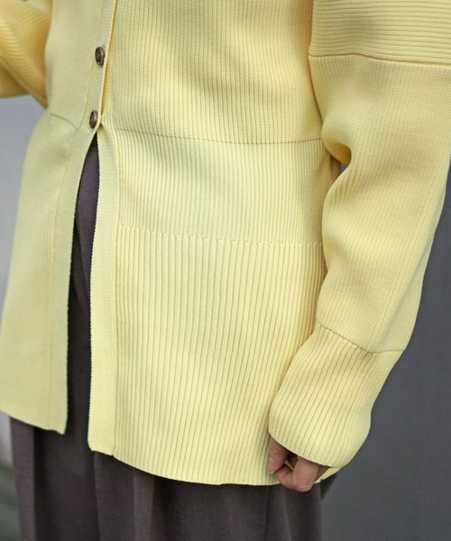 DROIT BELLO（ドロイトベロ）の「DROIT BELLO（ドロイトベロ）リブカーデ（カーディガン/ボレロ・レディース・ベージュ/イエロー・F）」の8枚目の写真