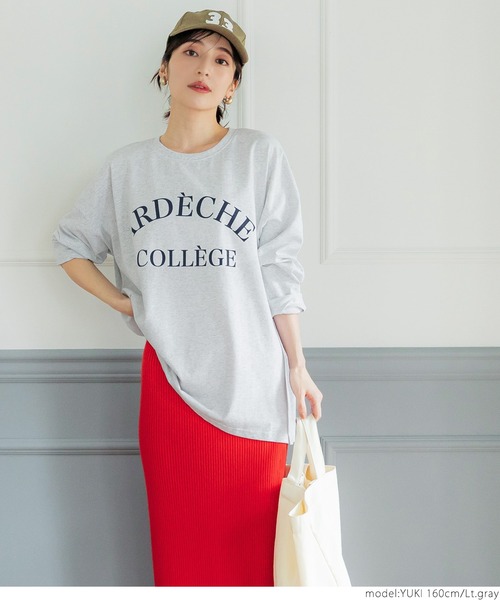 coca(coca)(コカ)の「ビッグシルエットプリントロンTee(Tシャツ/カットソー・レディース・ホワイト/ライトグレー/ブラック・ONE SIZE)」の14枚目の写真