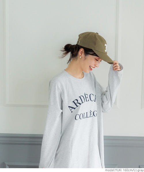 coca(coca)(コカ)の「ビッグシルエットプリントロンTee(Tシャツ/カットソー・レディース・ホワイト/ライトグレー/ブラック・ONE SIZE)」の15枚目の写真