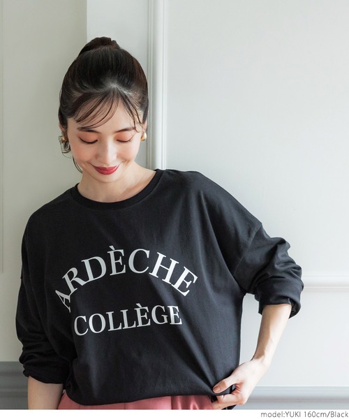 coca(coca)(コカ)の「ビッグシルエットプリントロンTee(Tシャツ/カットソー・レディース・ホワイト/ライトグレー/ブラック・ONE SIZE)」の12枚目の写真