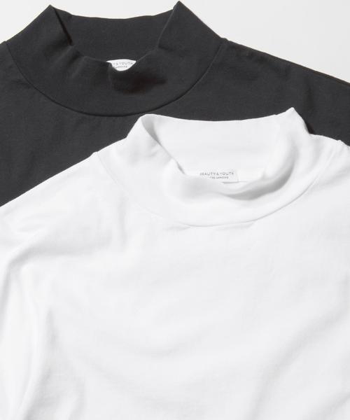 BEAUTY&YOUTH UNITED ARROWS（ビューティーアンドユースユナイテッドアローズ）の「BY ∴ ワイド ハイネック ハーフスリーブ MADE IN JAPAN カットソー  ◆（Tシャツ/カットソー・メンズ・ホワイト/ネイビー・SMALL/MEDIUM/LARGE）」の10枚目の写真