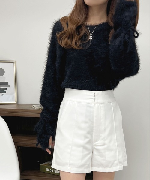 apres jour(アプレジュール)の「センターピンタックショートパンツ【ZOZOTOWN限定アイテム】(その他パンツ・レディース・ブラック/グレイッシュベージュ/オフホワイト・フリー/X-LARGE)」の21枚目の写真