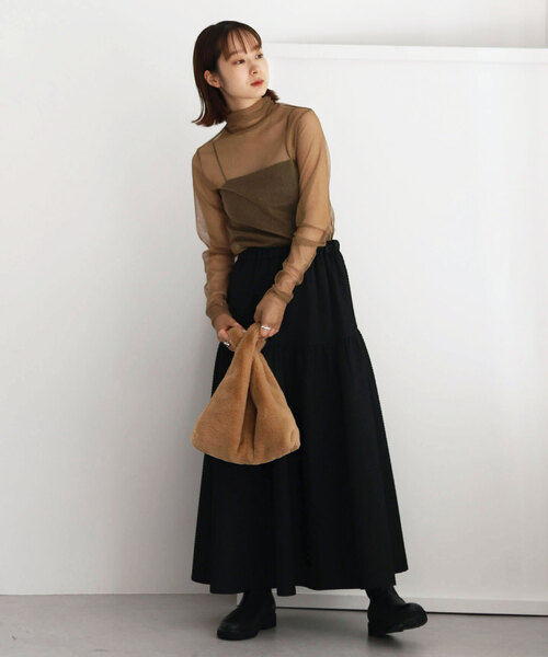 SLOBE citron.（スローブシトロン）の「SLOBE citron.ラメチュールタートル（Tシャツ/カットソー・レディース・ピンク/ブラウン/イエロー・FREE）」の5枚目の写真