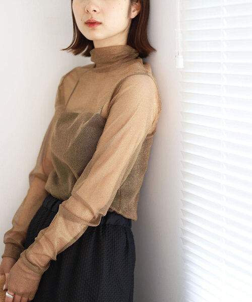 SLOBE citron.（スローブシトロン）の「SLOBE citron.ラメチュールタートル（Tシャツ/カットソー・レディース・ピンク/ブラウン/イエロー・FREE）」の7枚目の写真