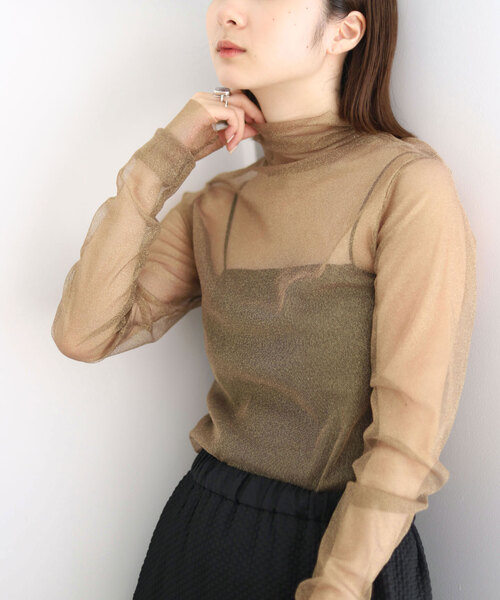 SLOBE citron.（スローブシトロン）の「SLOBE citron.ラメチュールタートル（Tシャツ/カットソー・レディース・ピンク/ブラウン/イエロー・FREE）」の8枚目の写真