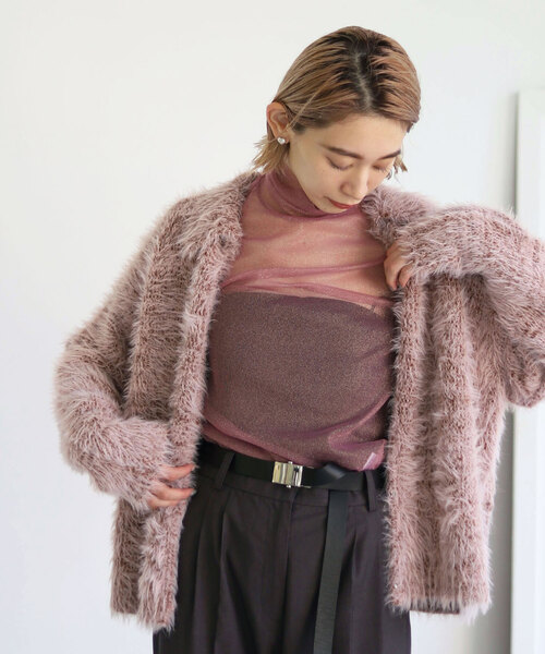 SLOBE citron.（スローブシトロン）の「SLOBE citron.ラメチュールタートル（Tシャツ/カットソー・レディース・ピンク/ブラウン/イエロー・FREE）」の12枚目の写真