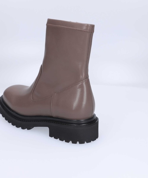 ORiental TRaffic（オリエンタルトラフィック）の「【ORiental TRaffic】タンクソールストレッチブーツ（ブーツ・レディース・ブラック/グレー・L/M/XL/S）」の4枚目の写真