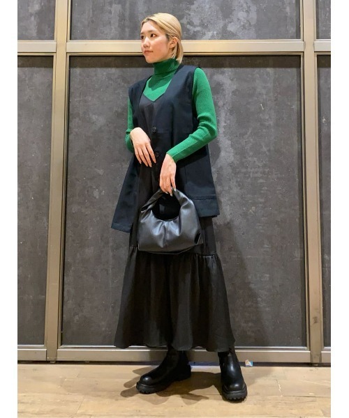 ORiental TRaffic（オリエンタルトラフィック）の「【ORiental TRaffic】タンクソールストレッチブーツ（ブーツ・レディース・ブラック/グレー・L/M/XL/S）」の10枚目の写真