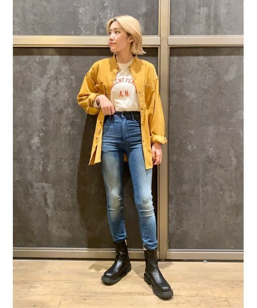 ORiental TRaffic（オリエンタルトラフィック）の「【ORiental TRaffic】タンクソールストレッチブーツ（ブーツ・レディース・ブラック/グレー・L/M/XL/S）」の12枚目の写真