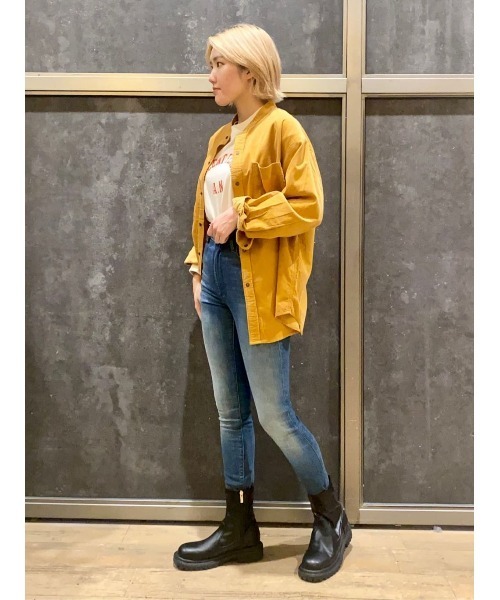 ORiental TRaffic（オリエンタルトラフィック）の「【ORiental TRaffic】タンクソールストレッチブーツ（ブーツ・レディース・ブラック/グレー・L/M/XL/S）」の14枚目の写真