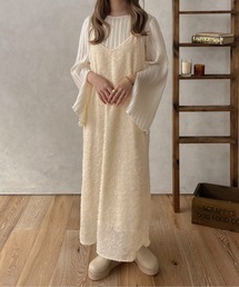 apres jour clair | 【apres jour clair】ジャガードストレートキャミワンピース【ZOZOTOWN限定アイテム】(ワンピース)