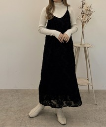 apres jour clair | 【apres jour clair】ジャガードストレートキャミワンピース【ZOZOTOWN限定アイテム】(ワンピース)