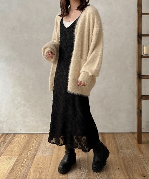 apres jour clair（アプレジュールクレア）の「【apres jour clair】ジャガードストレートキャミワンピース【ZOZOTOWN限定アイテム】（ワンピース・レディース・アイボリー/ラベンダー/ブラック・フリー/X-LARGE）」の9枚目の写真