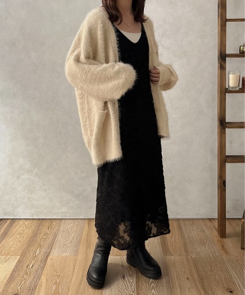 apres jour clair（アプレジュールクレア）の「【apres jour clair】ジャガードストレートキャミワンピース【ZOZOTOWN限定アイテム】（ワンピース・レディース・アイボリー/ラベンダー/ブラック・フリー/X-LARGE）」の10枚目の写真