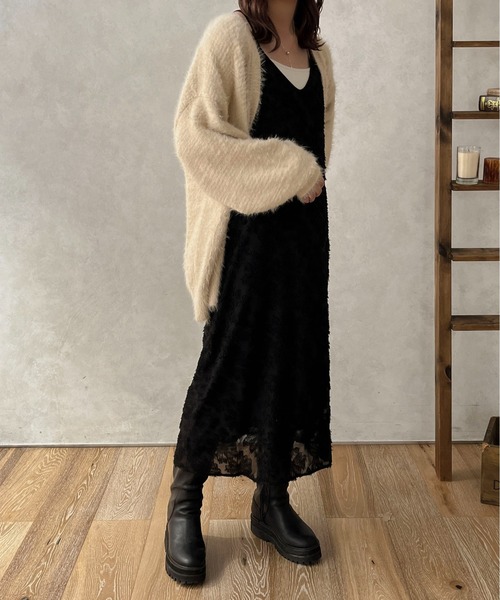 apres jour clair（アプレジュールクレア）の「【apres jour clair】ジャガードストレートキャミワンピース【ZOZOTOWN限定アイテム】（ワンピース・レディース・アイボリー/ラベンダー/ブラック・フリー/X-LARGE）」の11枚目の写真