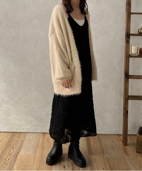 apres jour clair（アプレジュールクレア）の「【apres jour clair】ジャガードストレートキャミワンピース【ZOZOTOWN限定アイテム】（ワンピース・レディース・アイボリー/ラベンダー/ブラック・フリー/X-LARGE）」の12枚目の写真