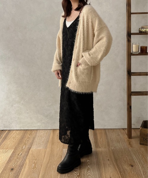 apres jour clair（アプレジュールクレア）の「【apres jour clair】ジャガードストレートキャミワンピース【ZOZOTOWN限定アイテム】（ワンピース・レディース・アイボリー/ラベンダー/ブラック・フリー/X-LARGE）」の13枚目の写真