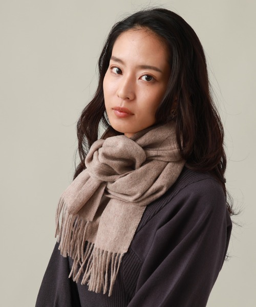 Cheek（チーク）の「無地マフラー（マフラー・レディース・モカ/ブラック/グレー・FREE）」の6枚目の写真