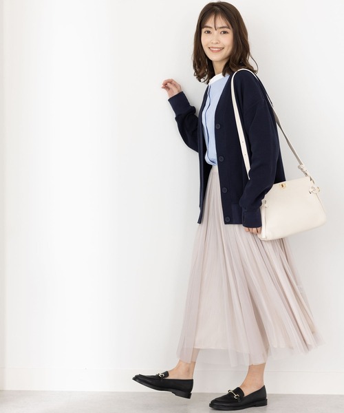 BELLUNA PLUS(ベルーナ)の「ワッフル素材ボタンデザインカーディガン(カーディガン/ボレロ・レディース・杢グレー/イエロー/ネイビー・LARGE/X-LARGE/MEDIUM)」の10枚目の写真